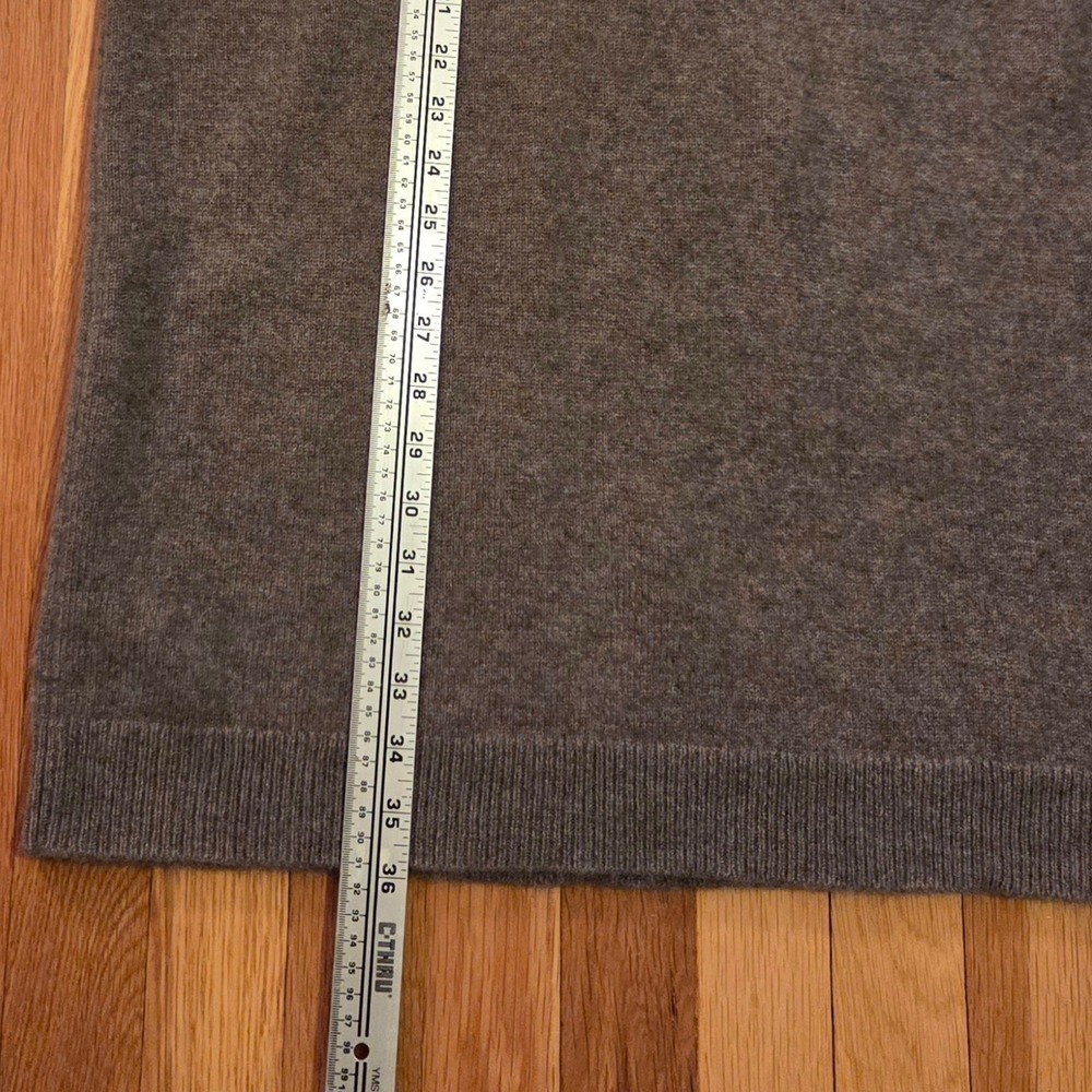 Reformation Henrietta 100% Cashmere Long Sleeve Sweater Dress in Cocoa, Sz L - Picture 9 of 12
